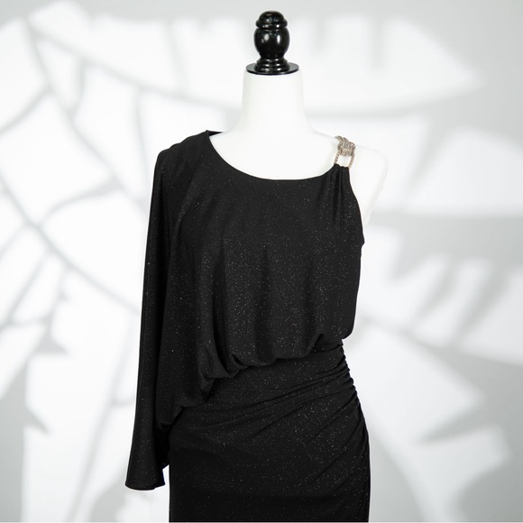 Betsy & Adam Black Sparkly Maxi Dress, Size 4 – Luxurious & Classy, Never Worn. - Picture 2 of 11